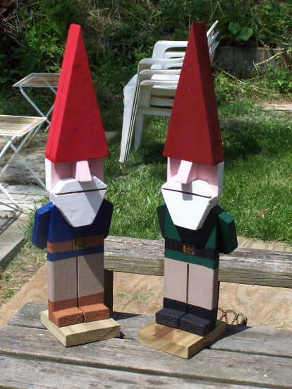 Painted PLANKSTERS Gnomes